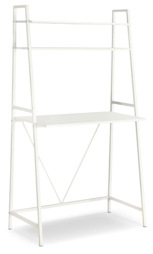 Vaxjo 32" Office Desk with Upper Shelf - White