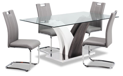 Tuxedo 5-Piece Dining Package – Grey 