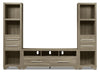 Glendale 3-Piece Entertainment Centre with 60" TV Opening – Grey - Modern style Wall Unit in Grey