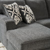Verona 2-Piece Brushed Linen-Look Fabric Left-Facing Sectional - Charcoal 