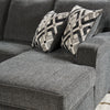 Verona 2-Piece Brushed Linen-Look Fabric Right-Facing Sectional - Charcoal 