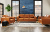Vivia Top-Grain Genuine Leather Chair - Caramel 