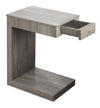 Hampshire 12\" C-Shape Accent Table with Drawer - Taupe