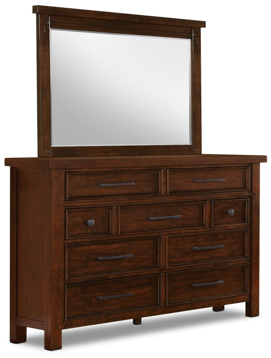 Sonoma 6pc Bedroom Set with Storage Bed, Dresser, Mirror & Nightstand, Mango Brown - Queen Size