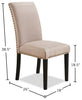 York Studded Dining Chair - Taupe