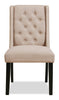 York Wingback Dining Chair - Taupe 