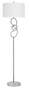 64\" Chrome Swirl Floor Lamp